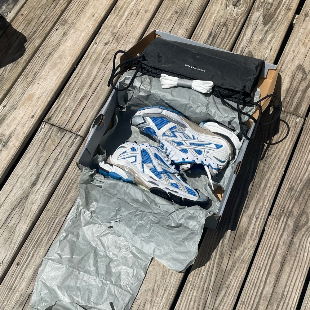 Balenciaga Blue and White Runner